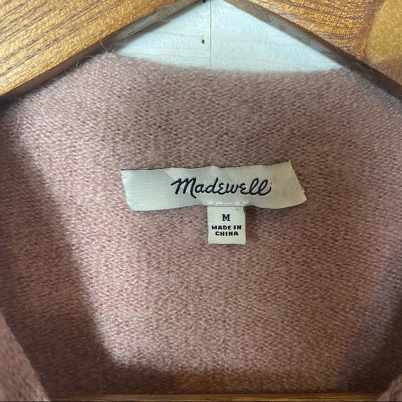 Madewell Pink Wool Angora Blend Sweater - Picture 3 of 6